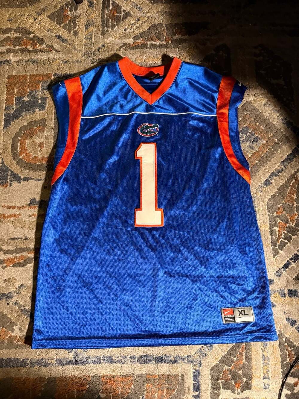 Vintage Nike Team Florida Gators #1 Sleeveless Football Mesh Jersey XL